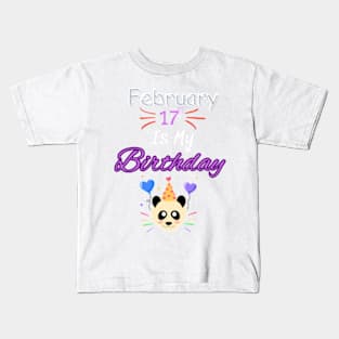 February 17 st is my birthday Kids T-Shirt